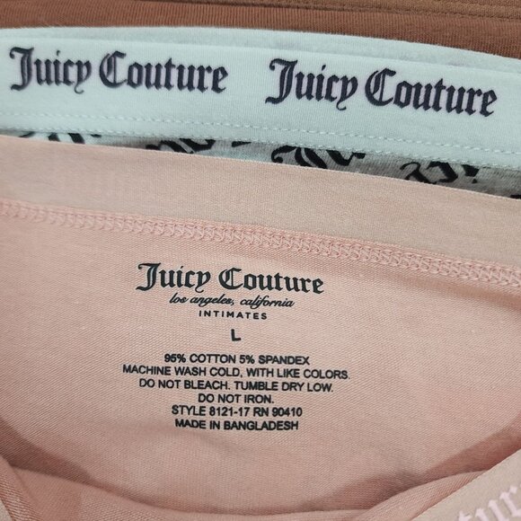 Juicy Couture Womens 7 Pk Bikini Cheeky Panties Intimates Assorted Colors Size L - Picture 6 of 14